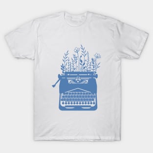 Write machine floral illustration T-Shirt